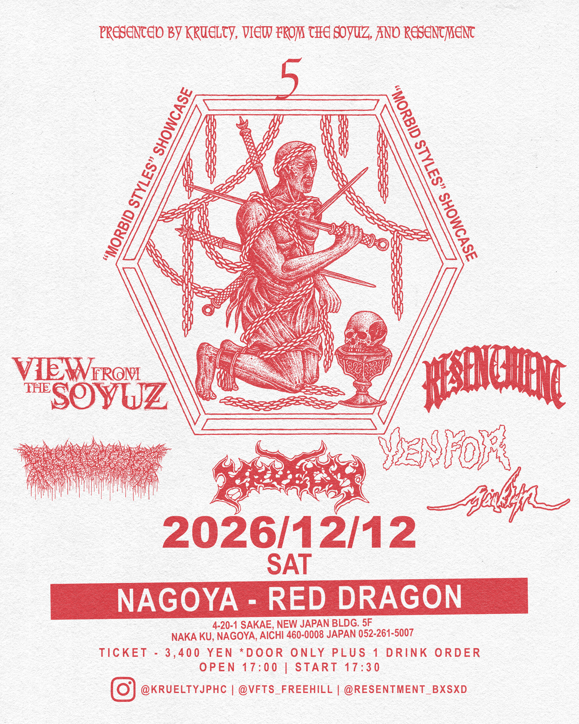 “Morbid Styles” showcase #5 flyer